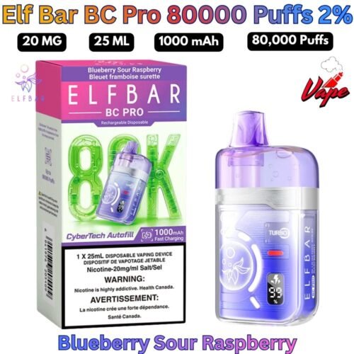 Elf Bar BC Pro 80000 Puffs 20MG Blueberry Sour Raspberry