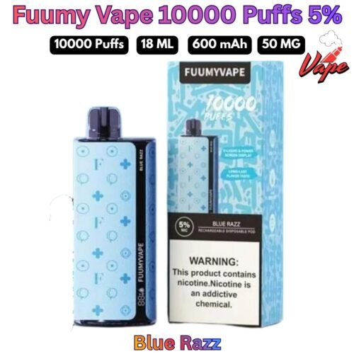 Fuumy Vape 10000 Puffs 50MG Blue Razz Disposable Vape in UAE