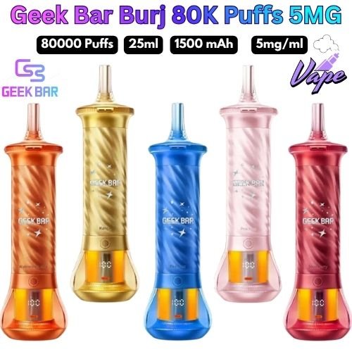 Geek Bar Burj 80000 Puffs 5MG All Flavors UAE