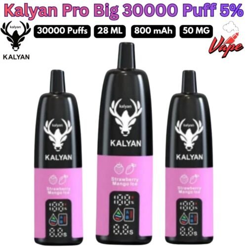 Kalyan Pro Big 30000 Puffs 50MG All Flavors Disposable Vape in UAE