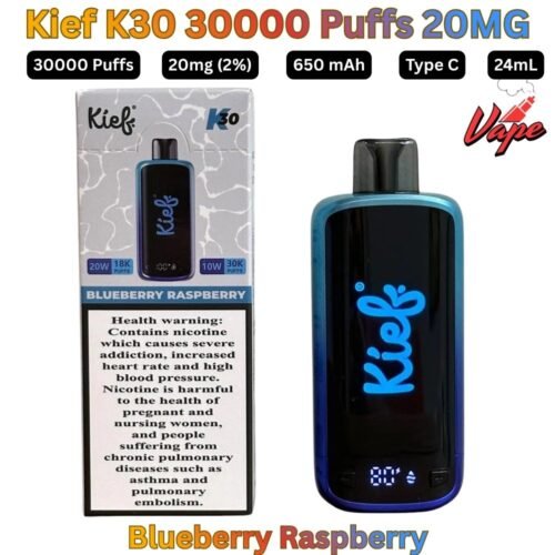 Kief K30 30000 Puffs 20MG Blueberry Raspberry Disposable Vape in UAE