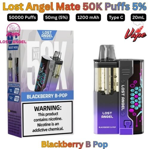 Lost Angel Mate 50000 Puffs 50MG Blackberry B Pop Disposable Vape in UAE