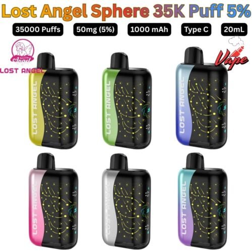 Lost Angel Sphere 35000 Puffs 50MG All Flavors Disposable Vape in UAE