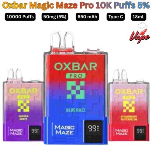 Oxbar Magic Maze Pro 10000 Puffs 50MG All Flavors Disposable Vape in UAE