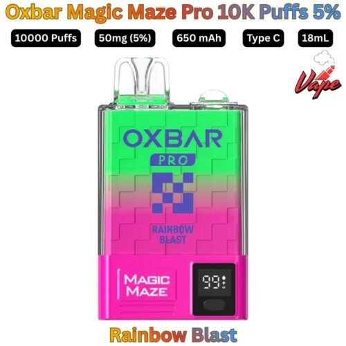 Oxbar Magic Maze Pro 10000 Puffs 50MG Rainbow Blast Disposable Vape in UAE