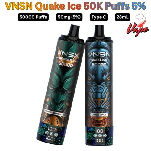 VNSN Quake Ice 50000 Puffs 50MG All Flavors Disposable Vape in Dubai