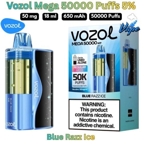 Vozol Mega 50000 Puffs 50MG Blue Razz Ice