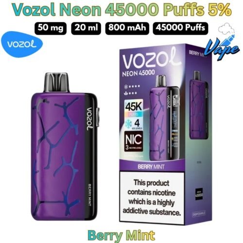 Vozol Neon 45000 Puffs 50MG Berry Mint