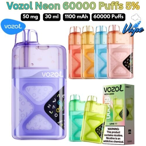 Vozol Neon 60000 Puffs 50MG All Flavors Disposable Vape in UAE
