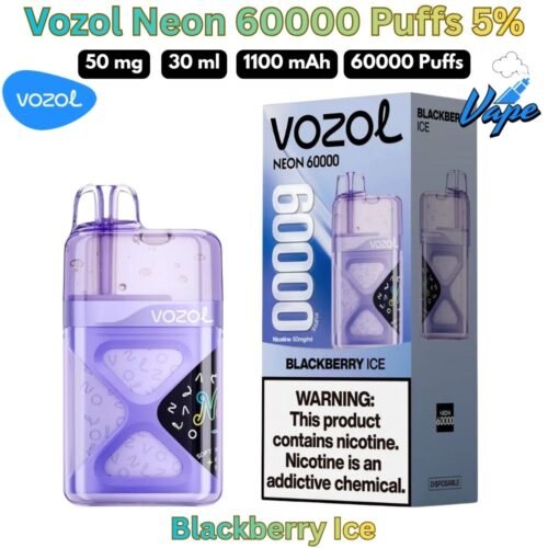 Vozol Neon 60000 Puffs 50MG Blackberry Ice Disposable Vape in UAE