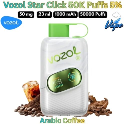 Vozol Star Click 50000 Puffs 50MG Arabic Coffee Disposable Vape in UAE