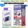 Vozol Star Click 50000 Puffs 50MG Blackberry Pomegranate Cherry Disposable Vape in UAE