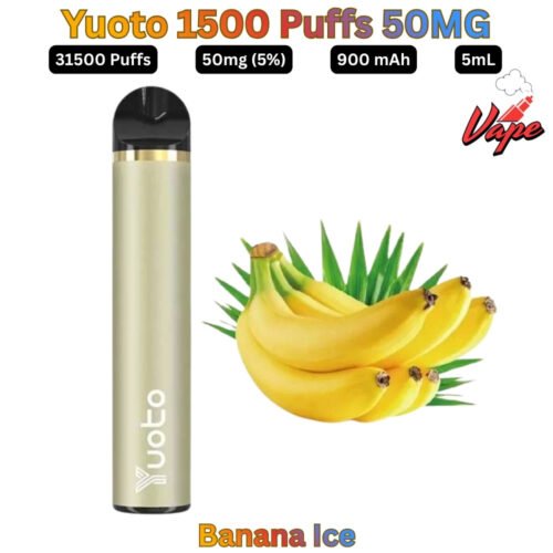 Yuoto 1500 Puffs 50MG Banana Ice Disposable Vape in UAE