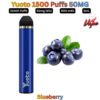 Yuoto 1500 Puffs 50MG Blueberry Disposable Vape in UAE
