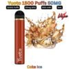 Yuoto 1500 Puffs 50MG Coke Ice Disposable Vape in UAE