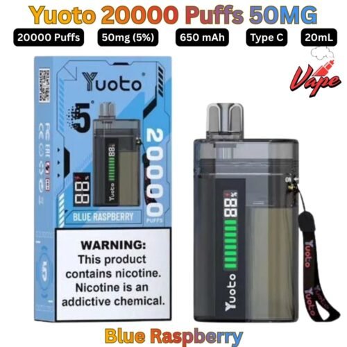 Yuoto 20000 Puffs 50MG Blue Raspberry Disposable Vape in UAE