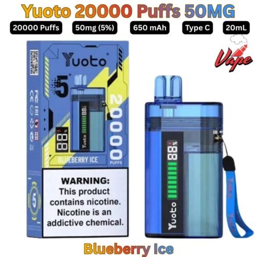 Yuoto 20000 Puffs 50MG Blueberry Ice Disposable Vape in UAE