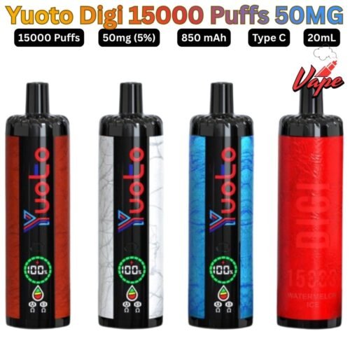 Yuoto Digi 15000 Puffs 50MG All Flavors Disposable Vape in UAE