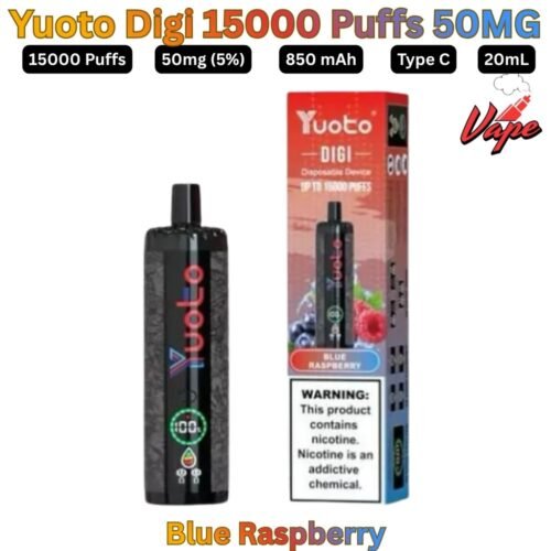 Yuoto Digi 15000 Puffs 50MG Blue Raspberry Disposable Vape in UAE