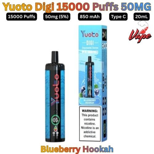 Yuoto Digi 15000 Puffs 50MG Blueberry Hookah Disposable Vape in UAE