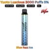 Yuoto Luscious 3000 Puffs 50MG Blue Razz Ice Disposable Vape in UAE