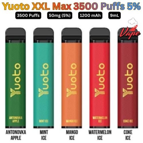 Yuoto XXL Max 3500 Puffs 50MG All Flavors Disposable Vape in UAE
